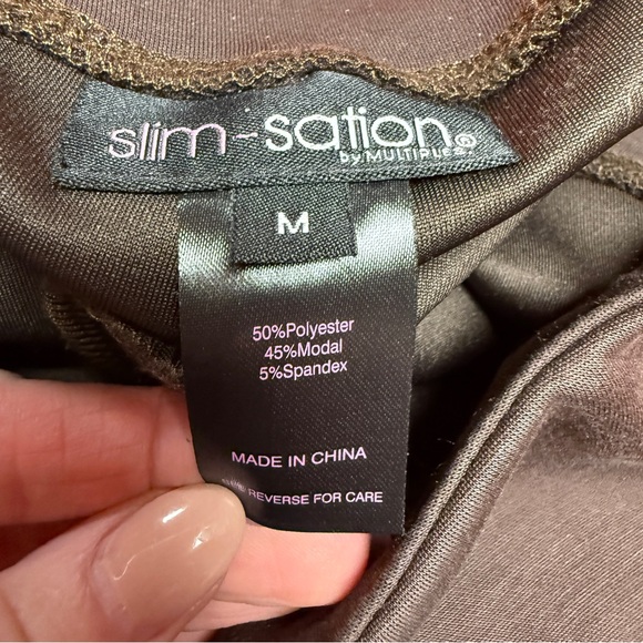 SLIM SATION SOFT BRUSH CHOCOLATE Pants leggings EXCELLENT CONDITION - Picture 5 of 6